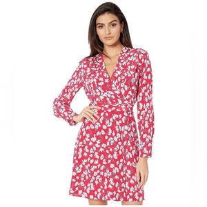 Equipment Red Floral Midi Dress